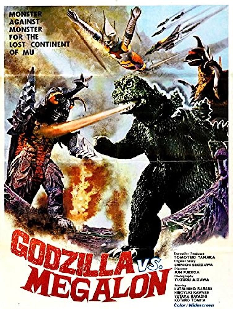 Housebound today, so catching up on some chores and watching movies. First up, Godzilla vs Megalon. Love this one as it’s like a classic WWF matchup.