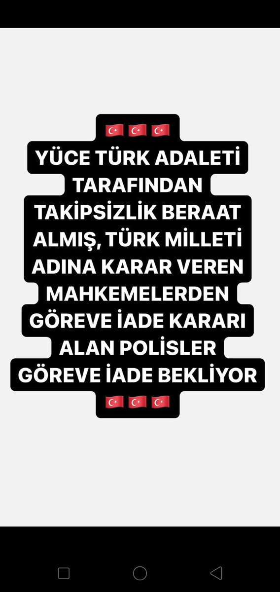 Haksız yere ihraç edilmiş bütün mahkemelerden aklanmış, iade almış polisler şerefli üniformasını İçişleri bakanlığından talep ediyor.sesimizi duyun... #PolisimeDokunma