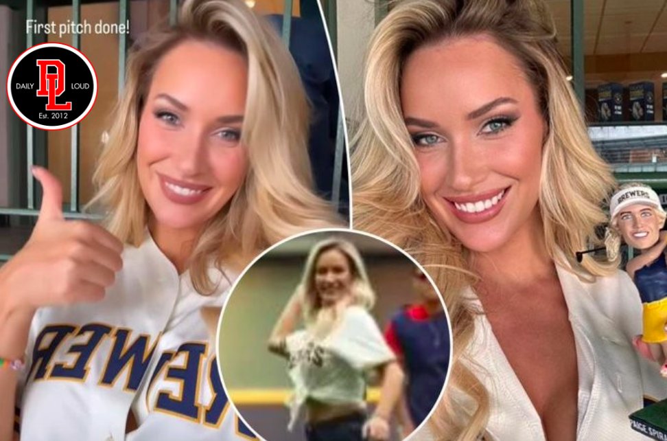 Paige Spiranac throws out first pitch at Brewers game on her bobblehead night