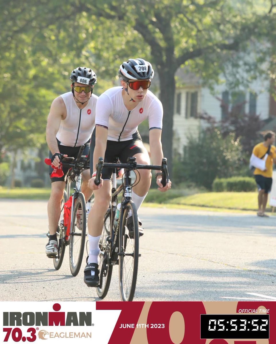 Cadet Tristan Robertson completed his first triathlon, the Eagleman Ironman 70.3! He swam 1.2 miles, biked 56 miles &amp; ran 13.1 miles! That’s #EagleStrong 🦅 way to go, Cadet Robertson! #CadetSpotlight #ArmyROTC