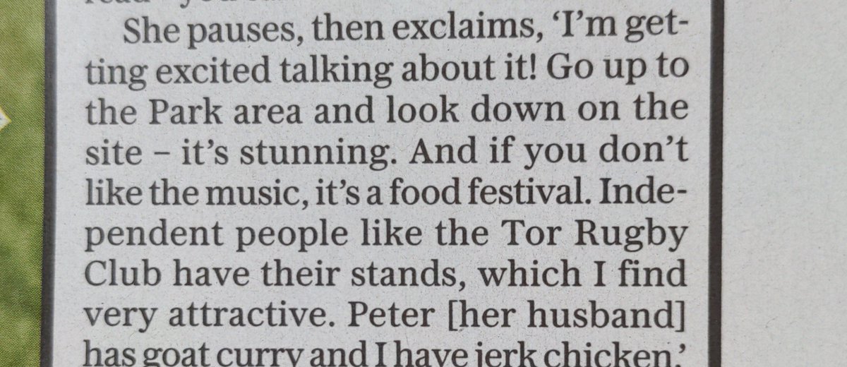 Great to see our stall mentioned in today's <a href="/Telegraph/">The Telegraph</a> Magazine. 

We are indeed attractive as is our food...#glastofest #telegraph #torrugbyclub #mexican