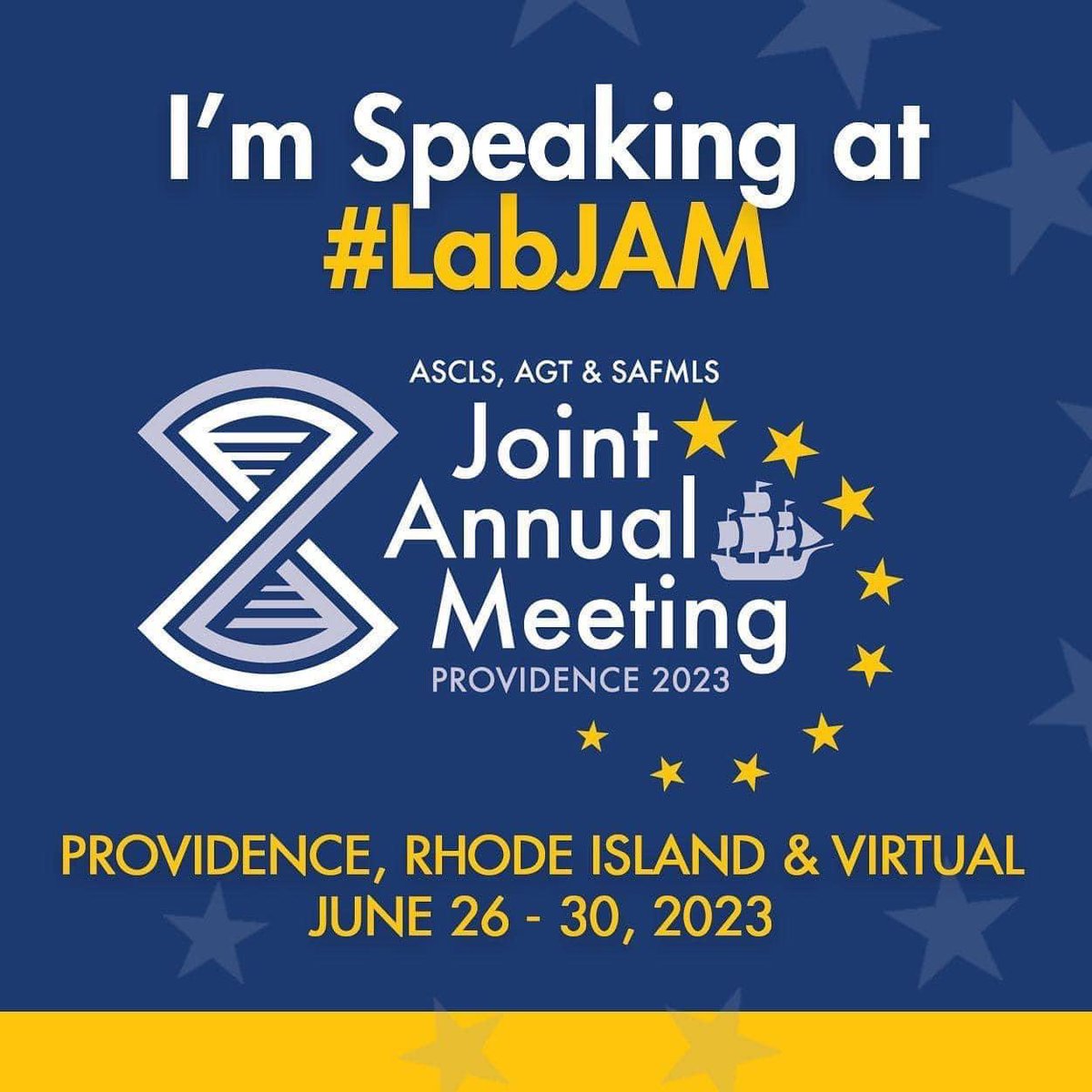 Excited and honored to be speaking with @CEKanakisMD and Ms Vera Chu on The Critical Value of Communication from the Bench, the Bedside, the Boardroom, and Back Again at #LabJam2023 on Thursday June 29th from 11:15am to 12:15pm in Providence, RI #Lab4Life #labucate #IAmASCLS