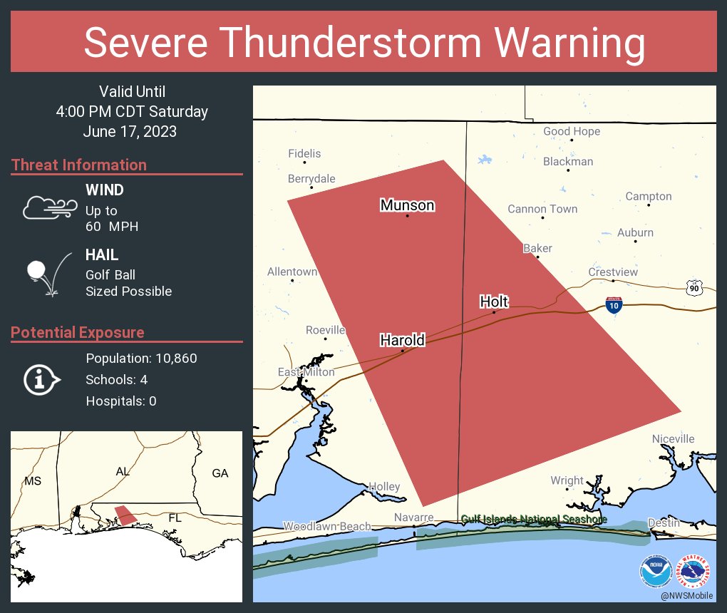 NWS Mobile on Twitter "Severe Thunderstorm Warning continues for