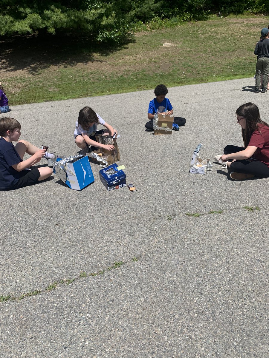 Grade 4 are making s’mores with their solar ovens! Science + Engineering = Yummy!!!  <a href="/HannahSchoolPTO/">Hannah PTO</a>