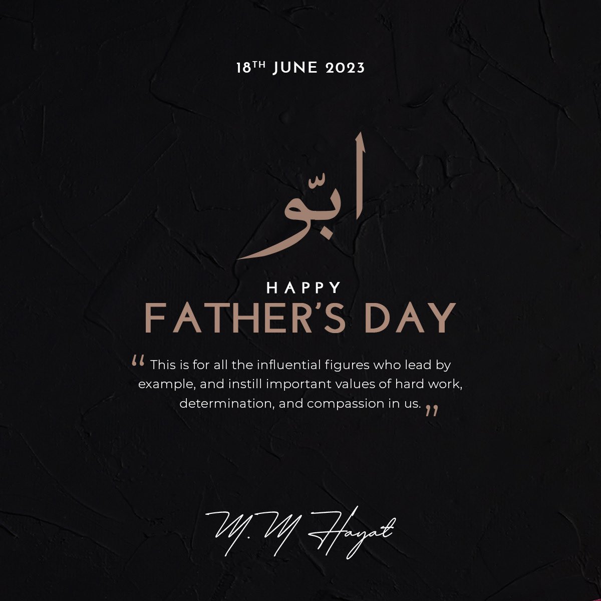 On this Father’s Day, let’s take a moment to commemorate the efforts of all the hardworking fathers out there. They are the reason behind our success, whether be it our professional growth or personal enhancement.
 
This is for all the influential figures who lead by example, and
