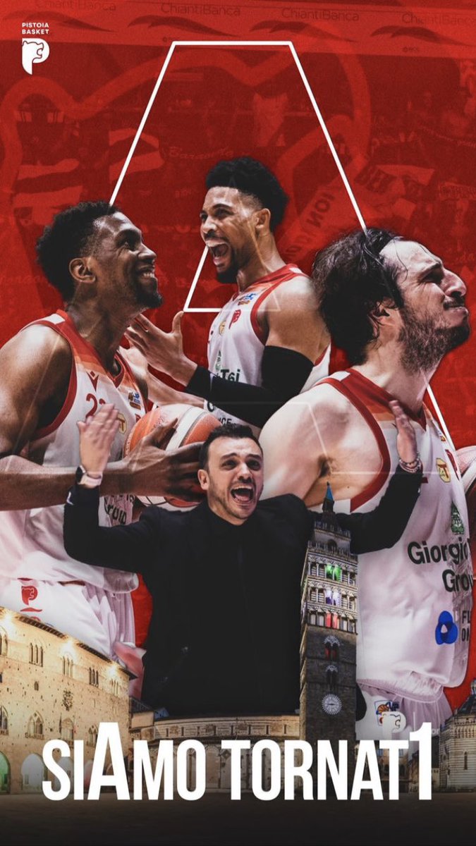 ilariaat's tweet photo. Prima promossa in A1 per queste finali playoff 2022/23: Giorgio Tesi Group Pistoia Basket.
A guida di Nicola Brienza.
Complimenti! @PistoiaBasket ππΌ
#lnp #playoffa2 #lbaseriea https://t.co/LRd9qohp7O