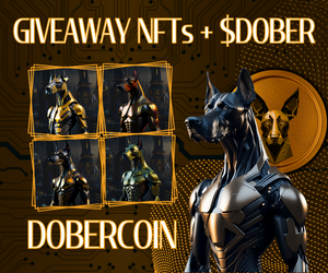 Participate in the Dobercoin GIVEAWAY!  raffle and win amazing prizes! 🎉
1️⃣ Five winners will have the opportunity to win an exclusive NFT each. 
2️⃣ Five other winners will receive a cash prize of $5 each.
☑️Follow
☑️RT &amp; Tag 3 Friends 
☑️Gleam TAGS⤵️
gleam.io/peqGV/dobercoi…