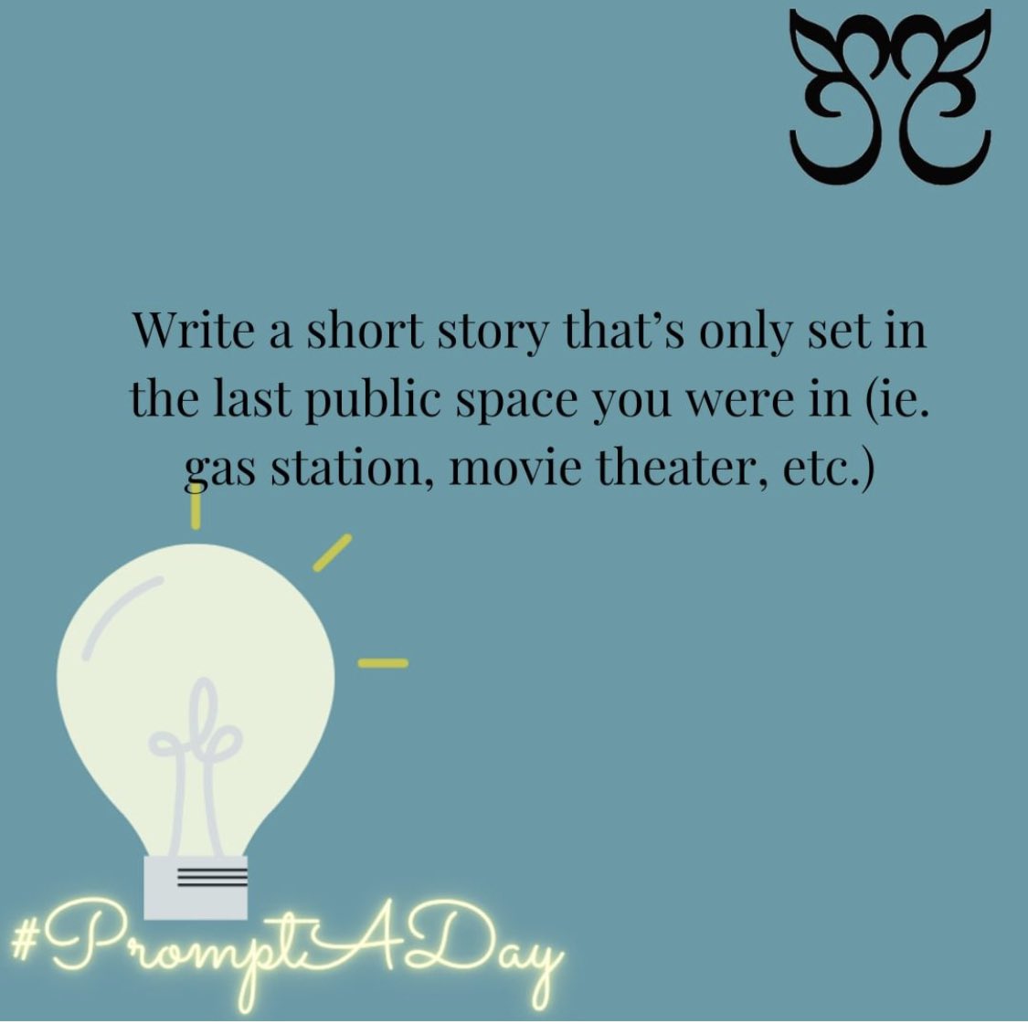 SundressPub's tweet photo. Write a short story that’s only set in the last public space you were in (ie. gas station, movie theater, etc.) 

#promptaday 

[Prompt written by Amber Alexander.] https://t.co/dVZoOps0Ff