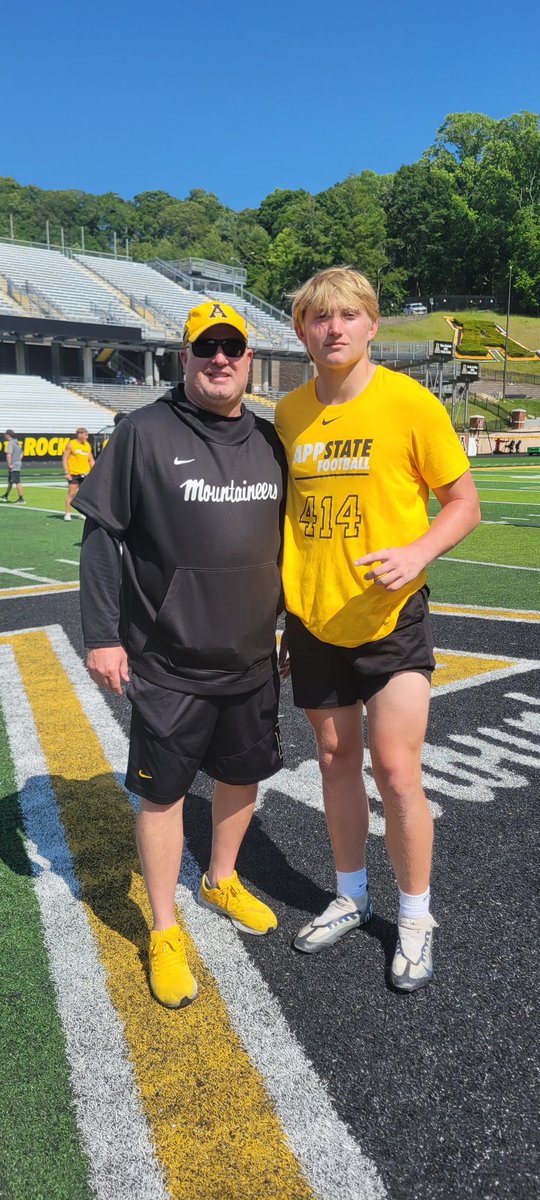 DillonGall80's tweet photo. Blessed to to compete at @AppState_FB prospect camp! Thank you to @Coach_JWatts for the great camp experience https://t.co/exjbnURTUV
