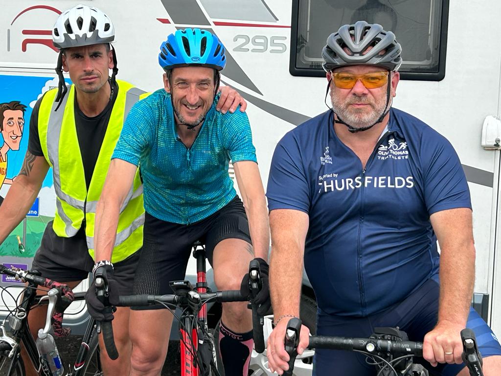 Day 13 and run and ride complete. Still with Dean, and delighted to be joined by Robin's brother Richard (@AcademicChoice4 ) for the ride. Another day in the bag!  #miles4mates