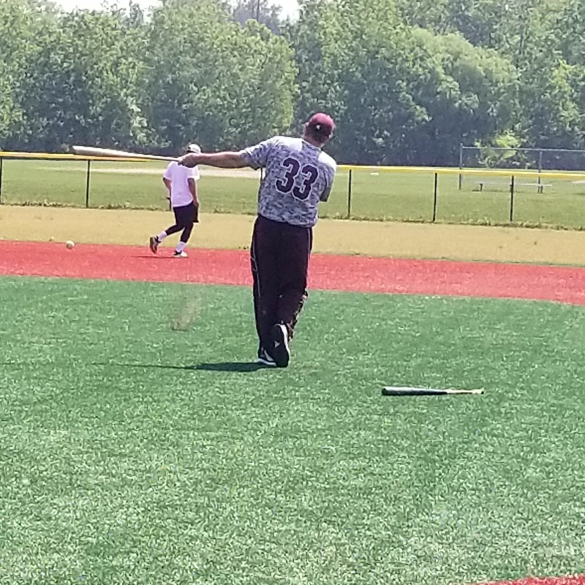 TitanBaseball's tweet photo. @GreeceArcadia @baseballsectv Titan Alumni warming up before the first Pitch https://t.co/7zhB7eWfk1