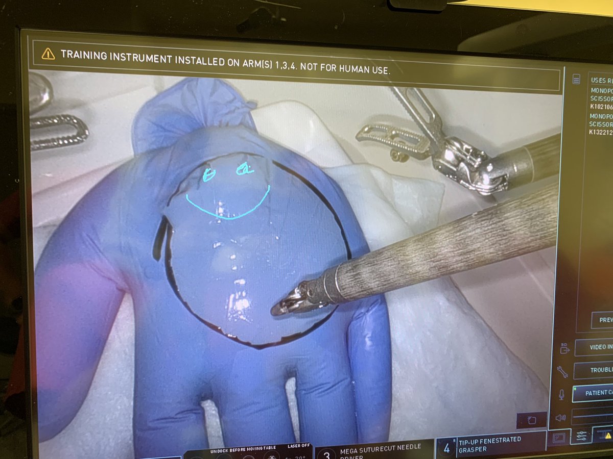NuhaZsurgeon's tweet photo. @andrew_yiu @JimkhanMD @najafsiddiqi @PiozziMD @IMykoniatis @SamVIMARS Thanks @andrew_yiu 🥰Keep up the good work.. Your handiwork below 😉Great faculty, Awesome candidates and fun theatre team.. Thanks also to Emma, Pat, Anna, Andrew, Rauand, the Italian stallions and the whole team for making the #RoboticBasicSkills course a fab one 🤖@PColorectal https://t.co/yIPpXNqkrJ