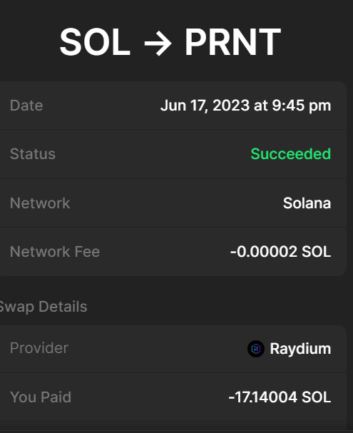 McGungaBA's tweet photo. @kinglefko @printonsol Bagged me just over 1.5M $PRNT with this one! Nearly at 10M total 💎 https://t.co/DjnH2Y7Qcd