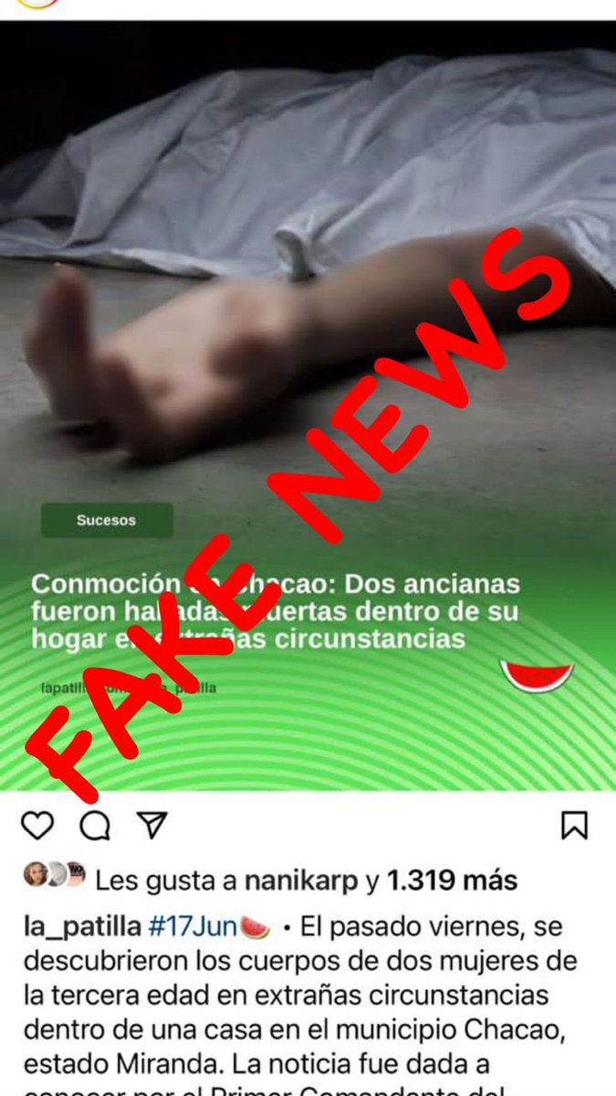 Esta información es falsa. Gracias al trabajo de nuestros pesquisas de la División de Homicidios y con apoyo del Senamecf, se pudo determinar que las víctimas fallecen por causas naturales y en fechas distintas.