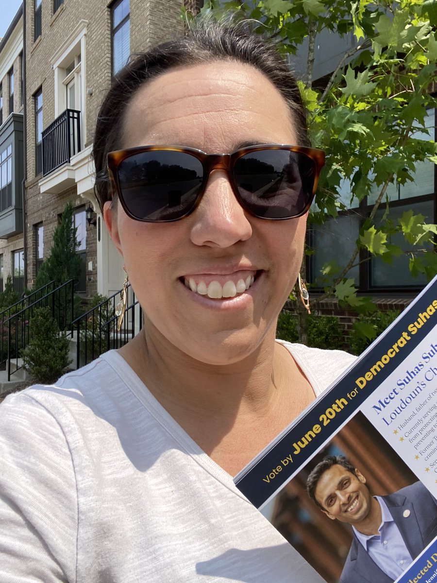 Proud to be hitting doors today for <a href="/SuhasforVA/">Suhas Subramanyam</a>! Don’t forget to vote on June 20!