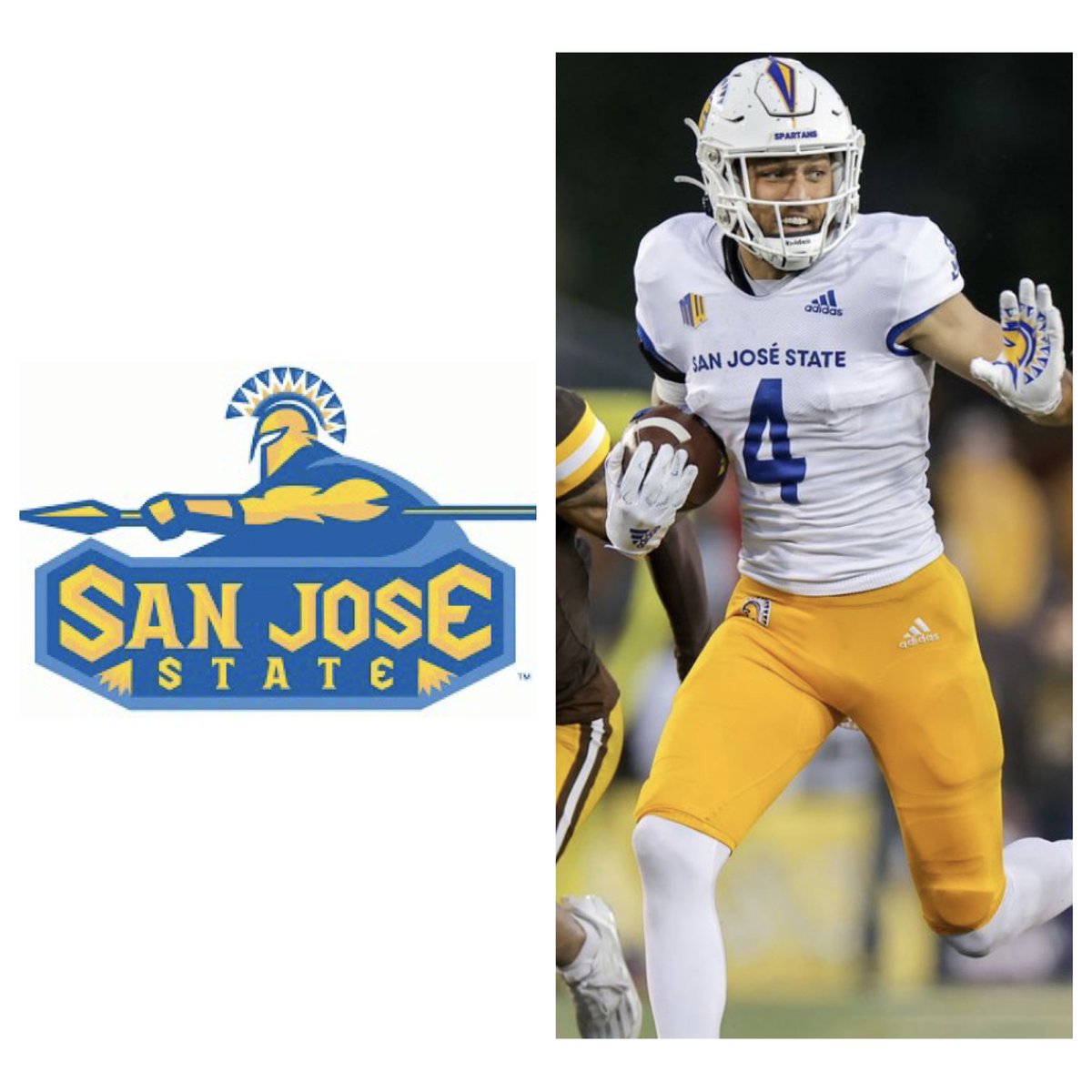 kenturx_21's tweet photo. After a great camp & conversation w/@TheNewEScott, I’m blessed to announce I’ve been offered a D1 scholarship to @SanJoseStateFB! #AllSpartans #ClimbTheMountain #expectnothing #work4everything #AGTG @BrandonHuffman @MohrRecruiting @RealCoachCarter @FletcherSJSU @SMRamsFB https://t.co/h1L89G22yE