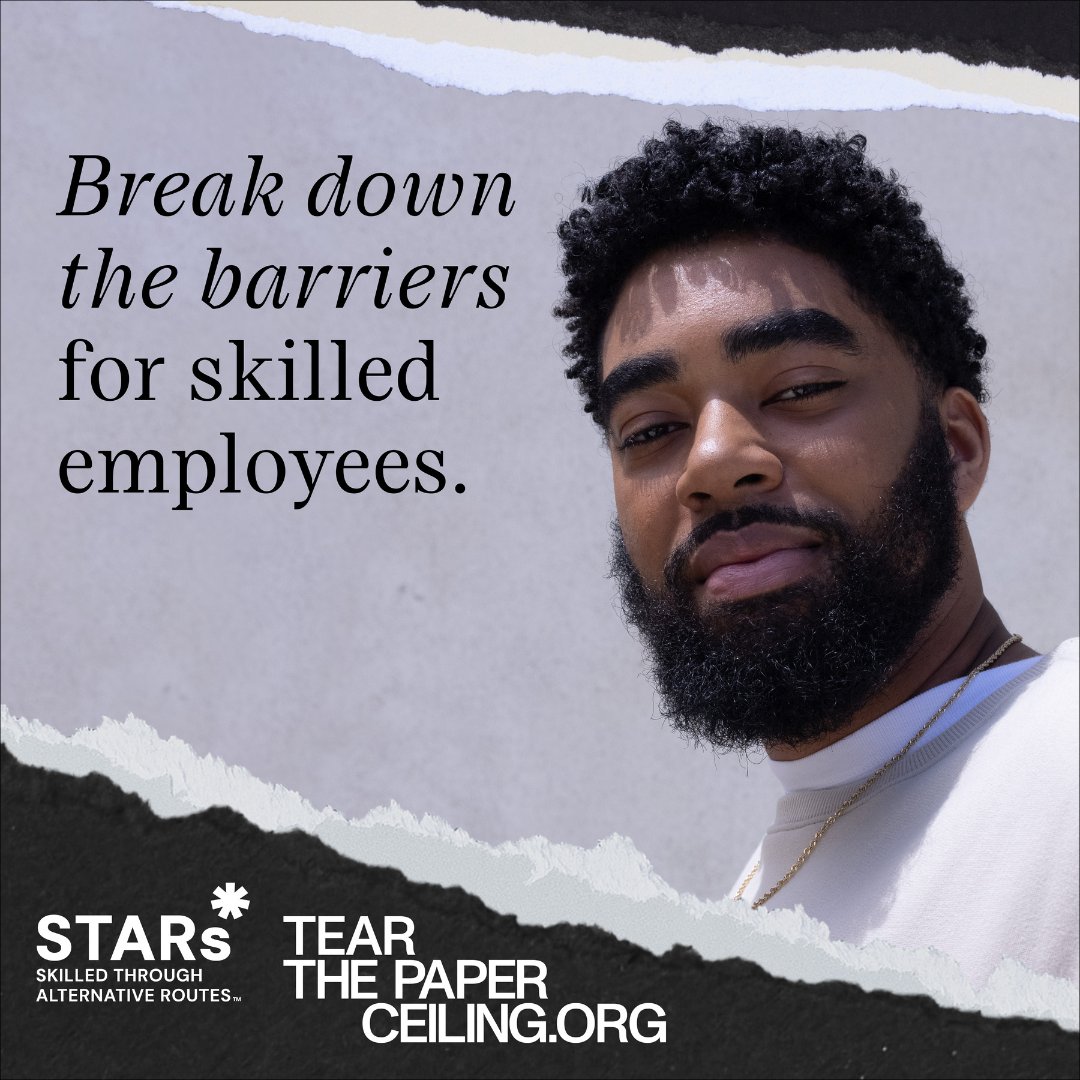 More than 70 million workers in the U.S. are STARs. 

Learn more at tearthepaperceiling.org

#HireSTARs #TearThePaperCeiling #meritamerica #breakintotech #techjobs #growth