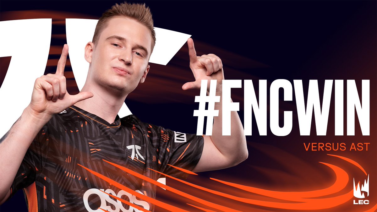 SPAM THIS STATIKK:

@FNATIC win against @AstralisLoL! #LEC