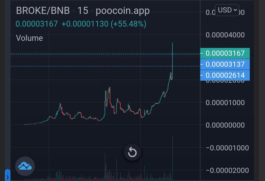 We officially $BROKE the chart today and we will continue doing so as we keep building!

We managed to break an ATH of $34k and it's all been organic with the help of our broke ass community members. 

This is just the beginning for us $BROKE folks! #1000x #Crypto #bsc #BNB