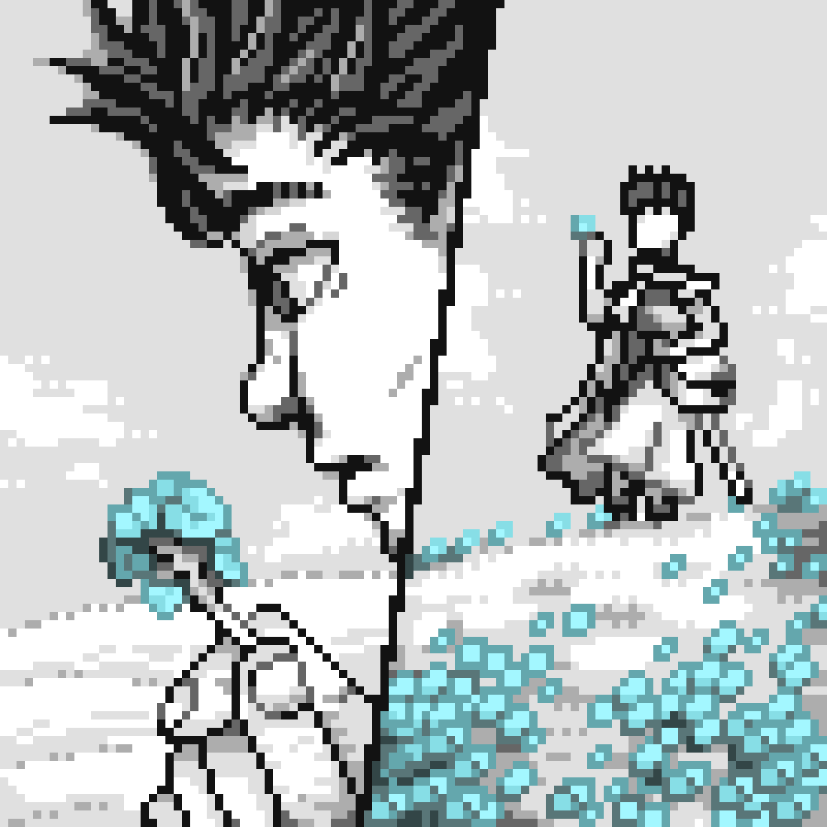 It's June...
The Month of #MensMentalHealthMonth 

I know you might be going through hard times,
But you're strong,
You'll get through them,
Just gotta keep going,
Peaceful times will come,
I promise 

#pixelart #MensHealthMonth #Berserk #Guts #digitalart #manga #mangaart