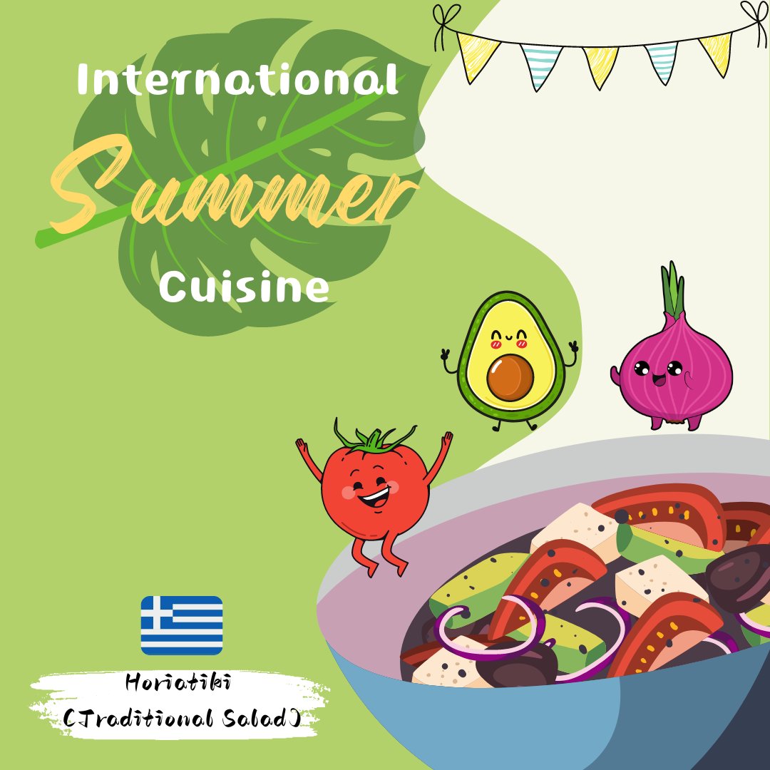 Trytheworld's tweet photo. A chunky salad that combines fresh summer produce, salty olives π« and creamy goat cheese π§οΈ with a light oil and vinegar dressing.
#trytheworld #ttw #greek #greekfood #greeksalad #horiatiki #summer #boxsubscription #enjoyfood #yummy #worldcuisine #foodie #snackbox #travel https://t.co/vpgrXR4H9E