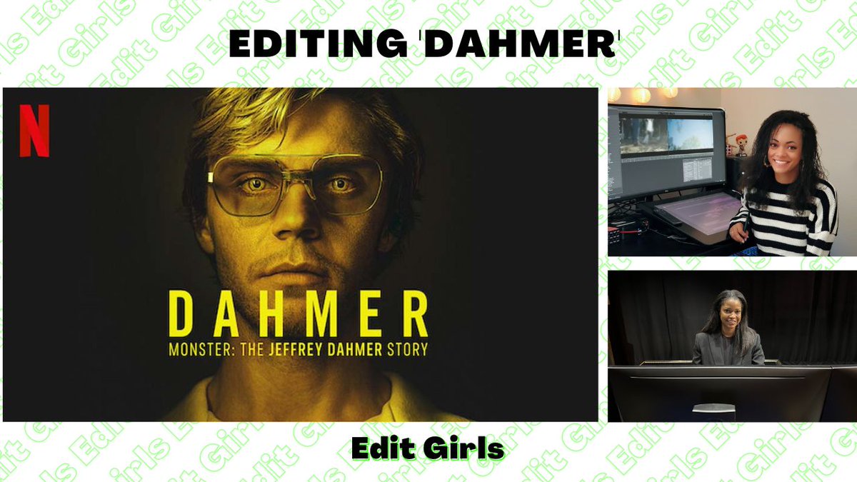 edit_girls's tweet photo. READ NOW on the Edit Girls website; 

'Editing 'Dahmer - Monster: The Jeffrey Dahmer Story' an interview with editors Steph Filo and Taylor Mason

https://t.co/jxSqDpoukG

@stephaniefilo @TaylorTheJoy https://t.co/EFCWdVcfSX