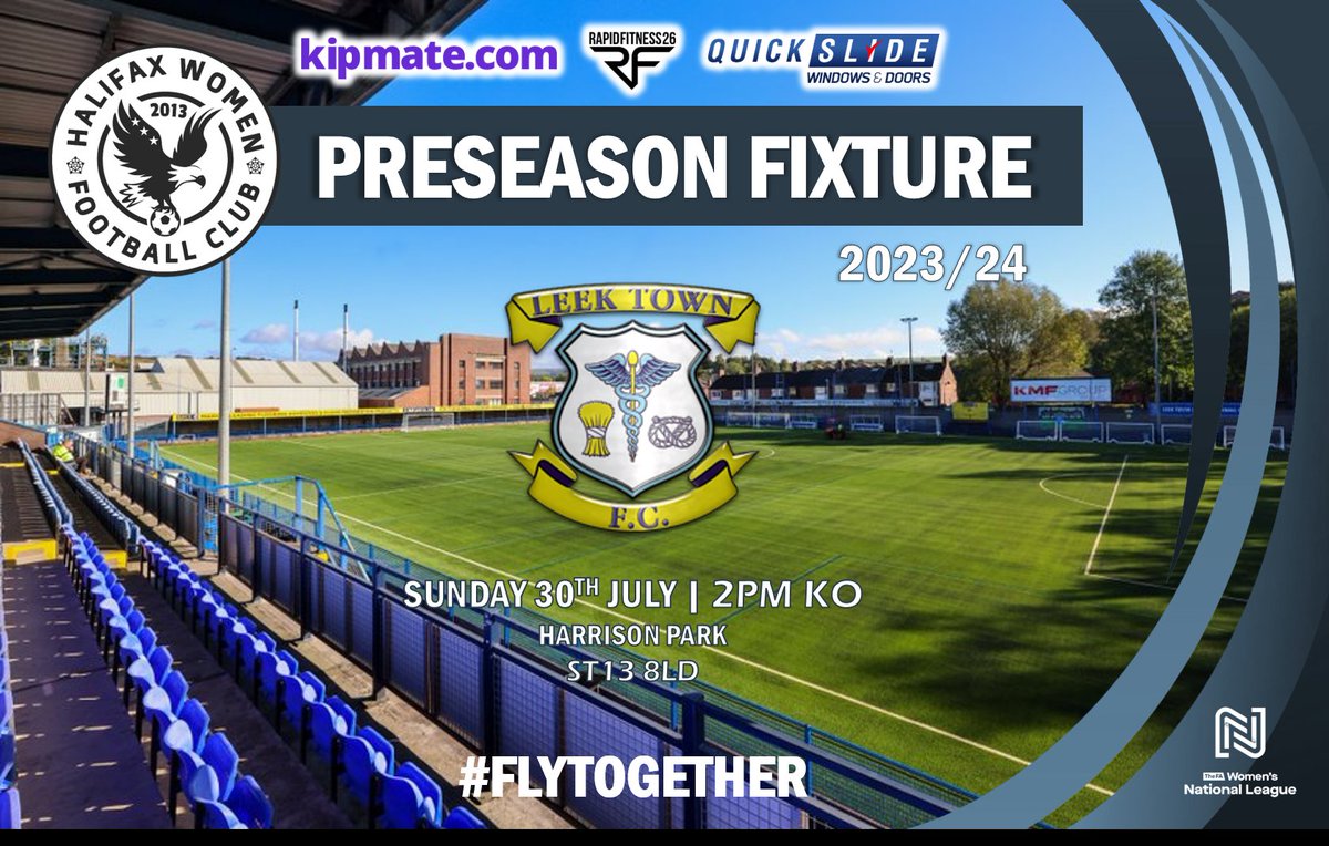 𝗣𝗥𝗘𝗦𝗘𝗔𝗦𝗢𝗡 𝗙𝗜𝗫𝗧𝗨𝗥𝗘𝗦

A first ever encounter with <a href="/leektownladies/">Leek Town FC Women</a> as we visit their fantastic ground on the 30th July!