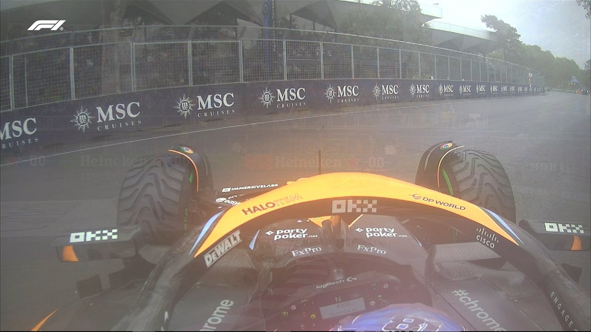 F1's tweet photo. 🚩 RED FLAG 🚩

Piastri loses it at Turn 8 and hits the barrier 

Driver is OK, but it's an early end to Oscar's session 😔

#CanadianGP #F1 https://t.co/9VBNLoOYdW