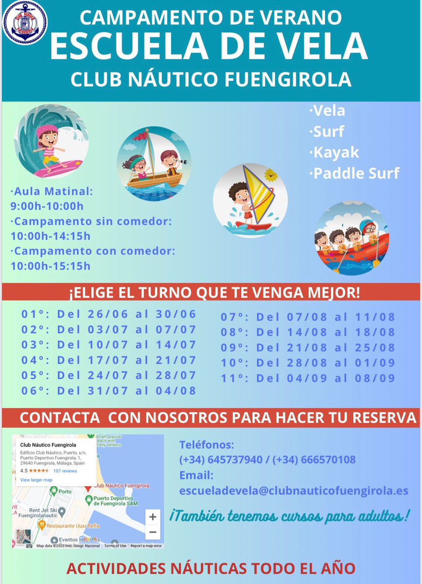 MMonisFraile's tweet photo. Aprende a navegar en ESCUELA DE VELA CLUB NÁUTICO FUENGIROLA⚓️⛵️ https://t.co/CPescKPUqB
