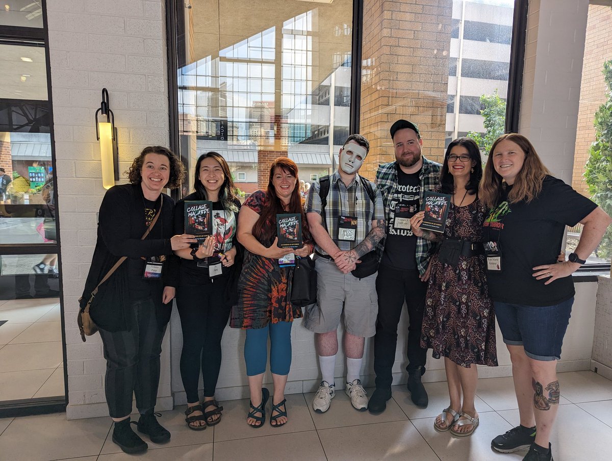 7 of the 18 authors in COLLAGE MACABRE are at StokerCon! Come say hi 🤩