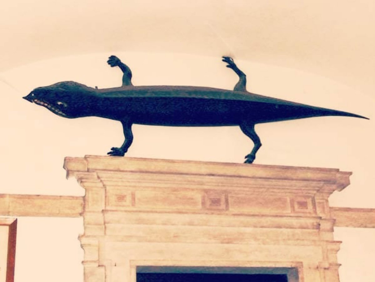 The famous #lizard from #PenhadeFrança Church, with its #History of centuries of #miracles.
 O #Lagarto da Penha, animal fantástico que protagonizou milagres ao longo de séculos. Livro: #LisboaMisteriosa de # MarinaTavaresDias. 
Post: # MTDArchives