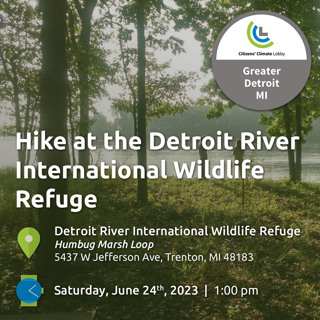 Join us on June 24th at 1 pm for a hike around the Detroit River International Wildlife Refuge! If possible, we will be trying to get an expert to guide us through this natural ecosystem and provide a more educational experience.
Meet at the John D. Dingell Jr. Visitor Center. https://t.co/R2sDnOqV5B
