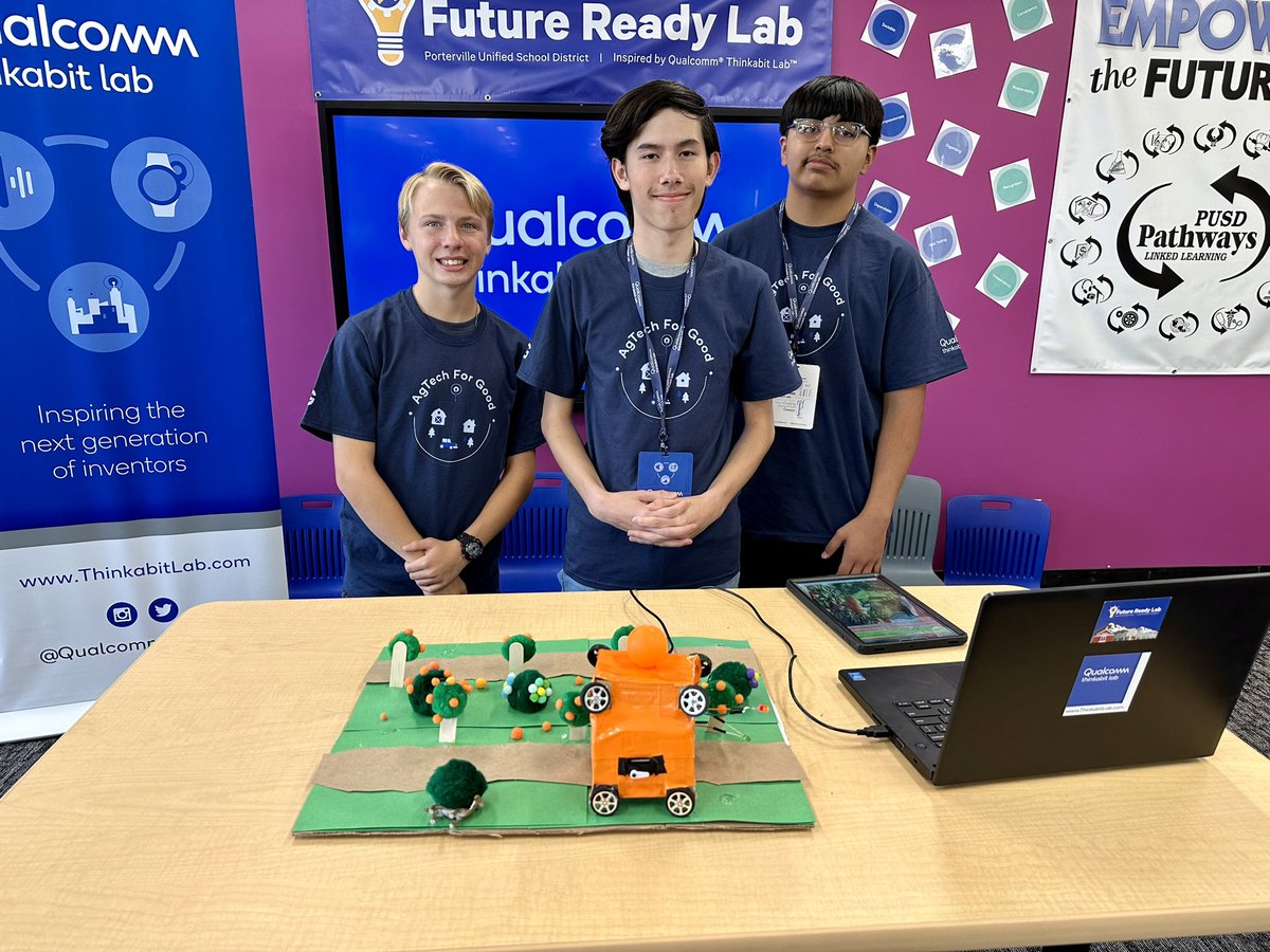 The #AgTech internship camp wrapped up Friday with interns sharing their inventions they created to help solve ag-related problems. Great job to all @pathwayspusd interns! 
@qualcomm @qualcommforgood #thinkabitlab