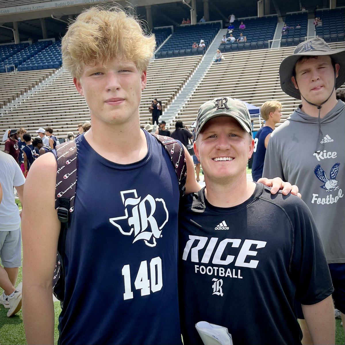 Great camp <a href="/RiceFootball/">Rice Football</a> 
Thank you <a href="/mbloom11/">Mike Bloomgren</a> <a href="/lucasreed12/">Lucas Reed</a> <a href="/RiceOwlsFB/">Rice FB Recruiting</a> 
TPD
<a href="/CoachGZimmerman/">Galen Zimmerman</a> @tclary47 @CoachMW20 <a href="/A_Pena4/">Al Pena</a>