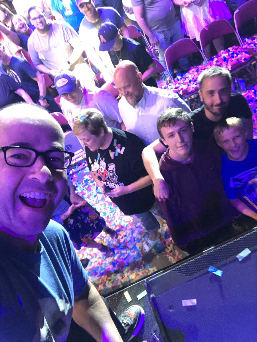 @truTVjokers <a href="/jamessmurray/">Murr</a> <a href="/SalVulcano/">Sal Vulcano</a> <a href="/BQQuinn/">Brian Quinn</a> Had an absolute blast at the Impractical Jokers show in Des Moines last night! Hayden had a blast on stage shocking <a href="/SalVulcano/">Sal Vulcano</a> !