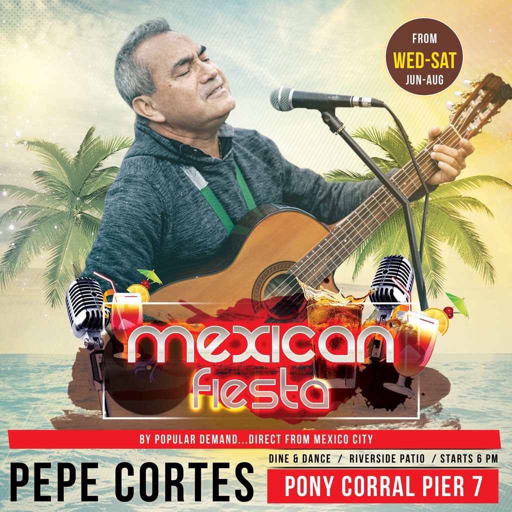 Pepe Curtis 🎸BY POPULAR DEMAND...DIRECT FROM MEXICO CITY, DINE &amp; DANCE / RIVERSIDE PATIO / STARTS 6 PM at #ponycorralpier7

#tequila #ponycorral #ponycorralpier7 #winnipeg