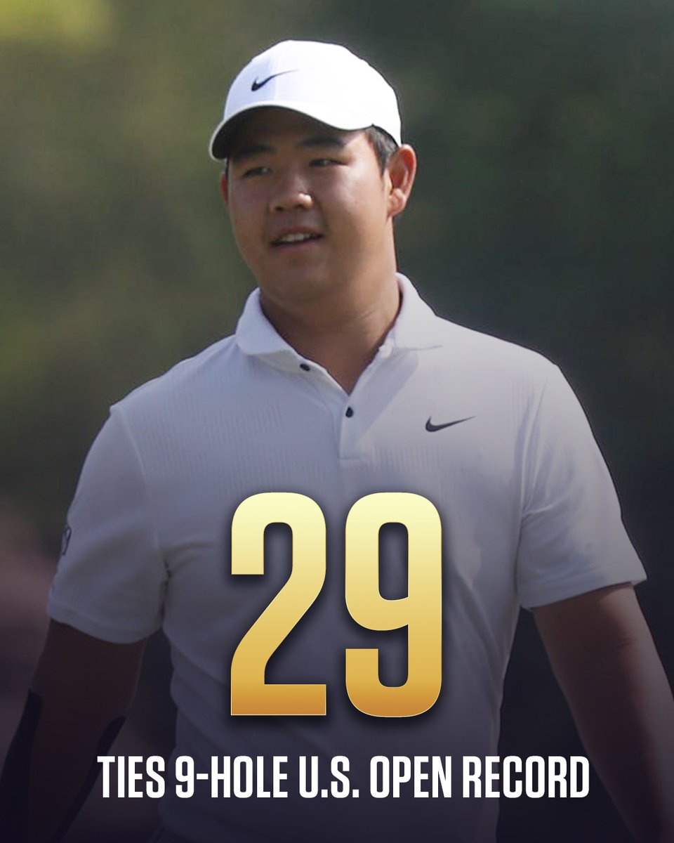 Tom Kim makes #USOpen history with a 29 on the front nine of his third round. 🙌