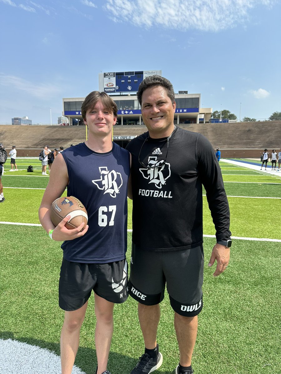 Great time at Rice today. Excited to come back in the fall! <a href="/therealTUI/">Marques Tuiasosopo</a> <a href="/JerhemeUrban83/">Jerheme Urban</a> <a href="/CoachMaskSU/">Coach Nick Mask</a> @CoachBapMcM @MCAFBRecruits