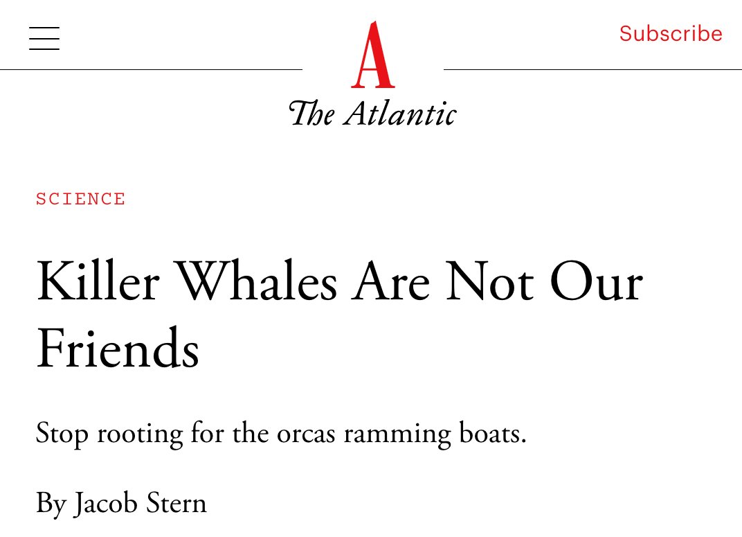 feels like a publication called The Atlantic should be on team orcas

theatlantic.com/science/archiv…