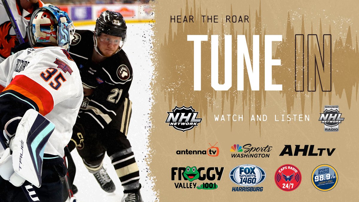 TheHersheyBears's tweet photo. How are you tuning into Game 5 tonight?

Note: tonight's @NHLNetwork telecast of the game will air on tape delay at noon ET tomorrow due to coverage of the Vegas Golden Knights Stanley Cup parade. https://t.co/Ch8M7yIHao