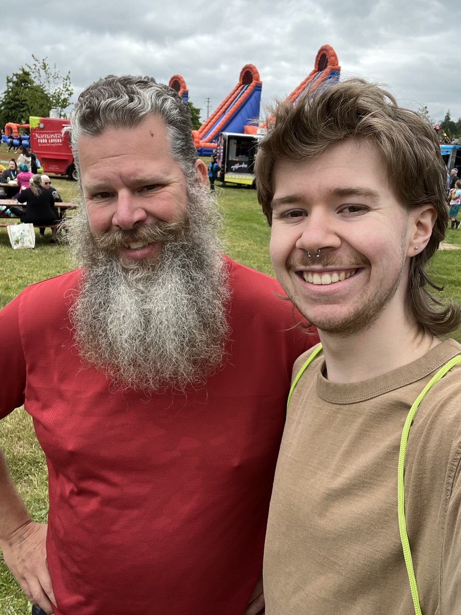 the5bergens's tweet photo. Pretty good morning with my son if I do say so … feeling sore, but good, super glad we did it! #5KFoamFest @The5KFoamFest #Cloverdale #BC https://t.co/SbRDVC3Wec