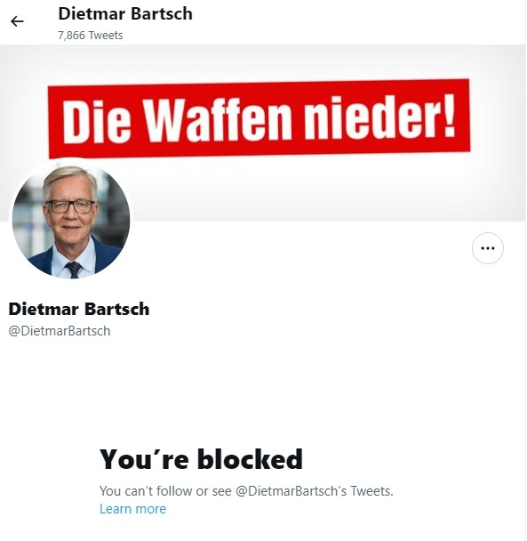 Update in eigener Sache: 

Gestern habe ich einen Tweet veröffentlicht, der das Fehlen von 32 von 39 Mitgliedern der @Linksfraktion  während der Gedenkstunde zum 70. Jahrestag des Volksaufstandes vom #17Juni1953 im Deutschen Bundestag thematisierte. Kurze Zeit später wurde mein…