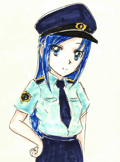 #1日1六花(167) 昨日の。 6/17の「お巡りさんの日」ラクガキ。