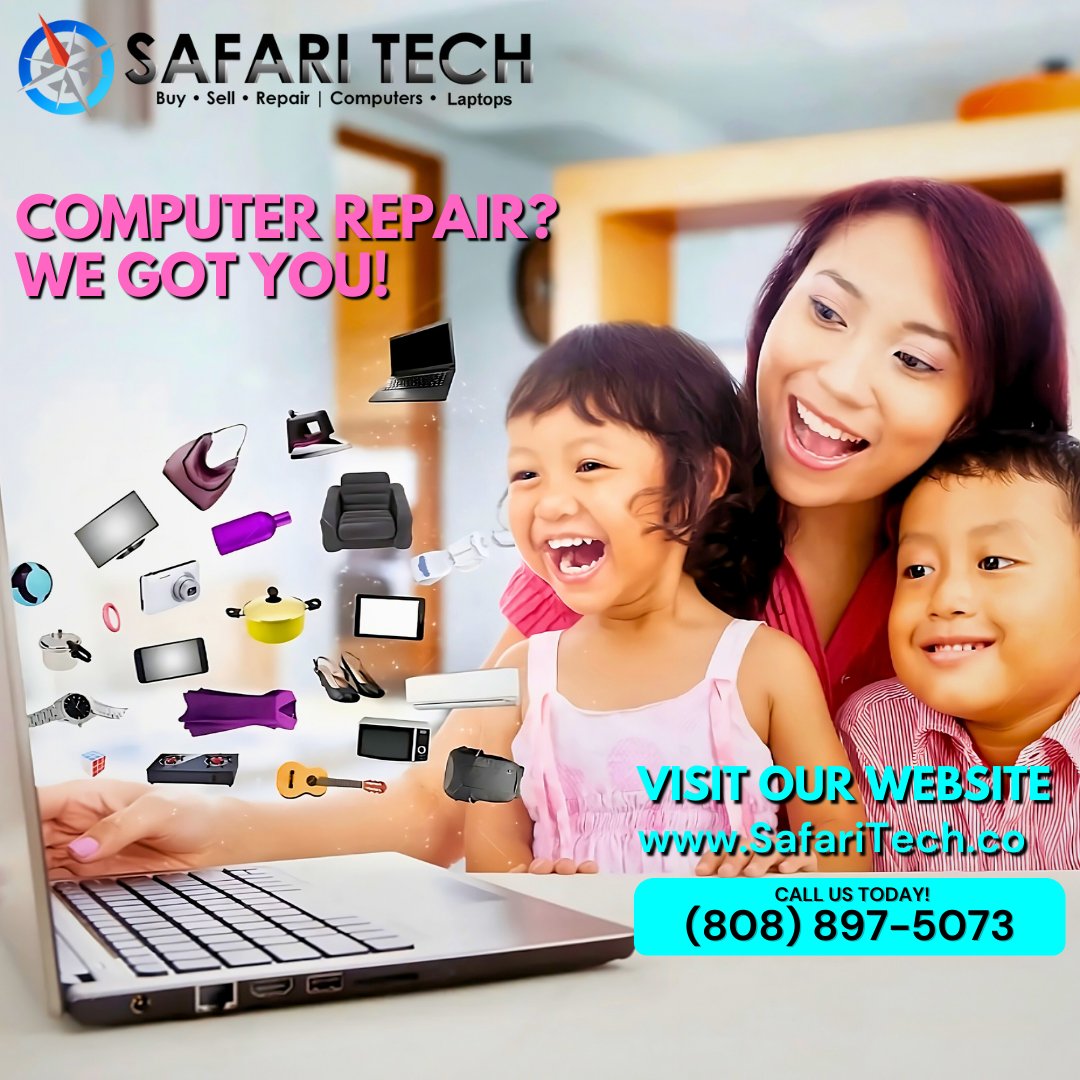 Experience seamless computing solutions at Safari Tech Hawaii! 🌴🖥️💪

✨ Let us fix your broken devices, glitches, boost your performance, and get you back to smooth sailing in no time. 🚀✨

#applerepair #pcrepair #laptoprepair #pc #laptop