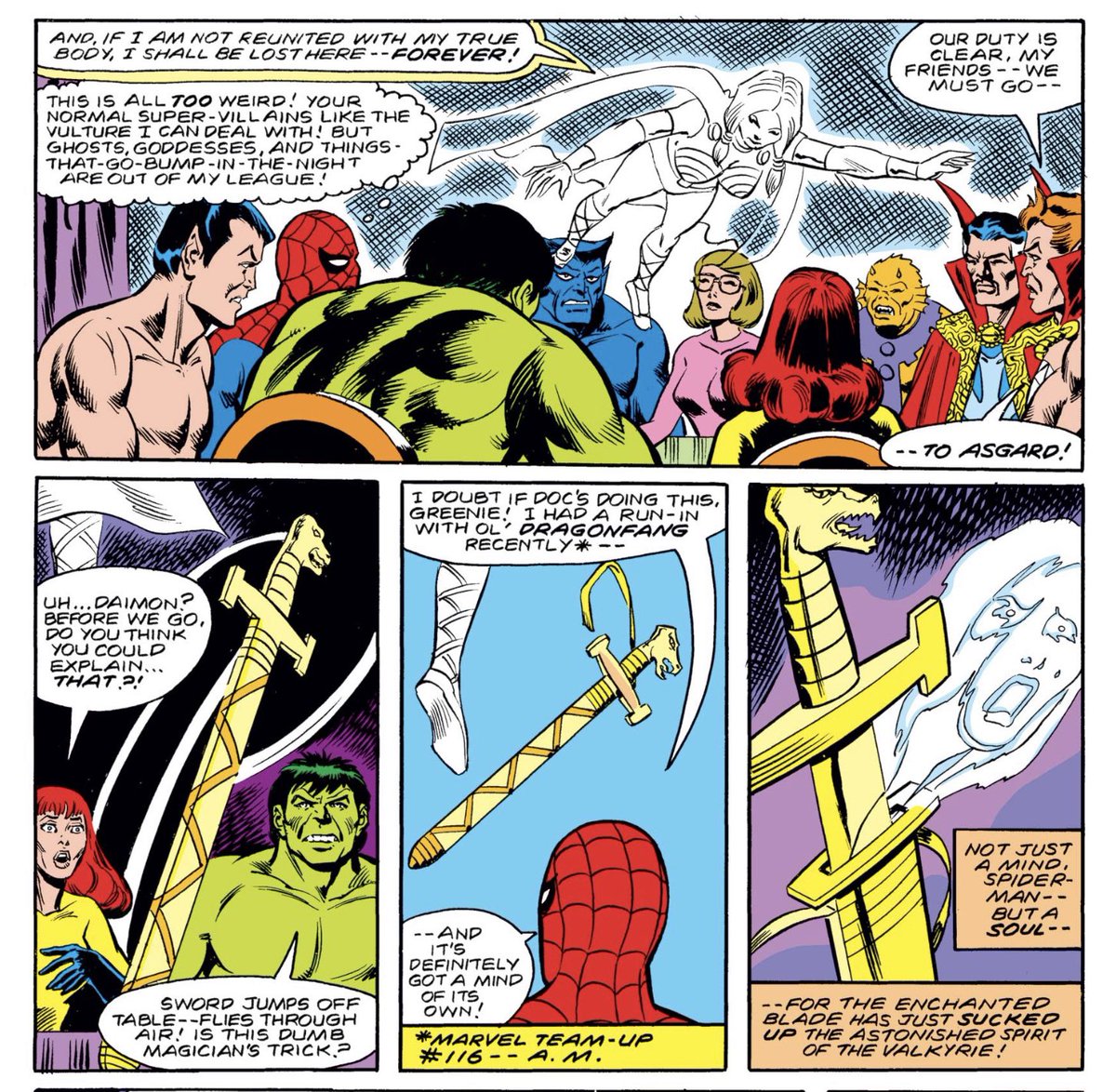 Except Valkyrie is maybe not all the way dead yet… #Defenders #80sMarvel
