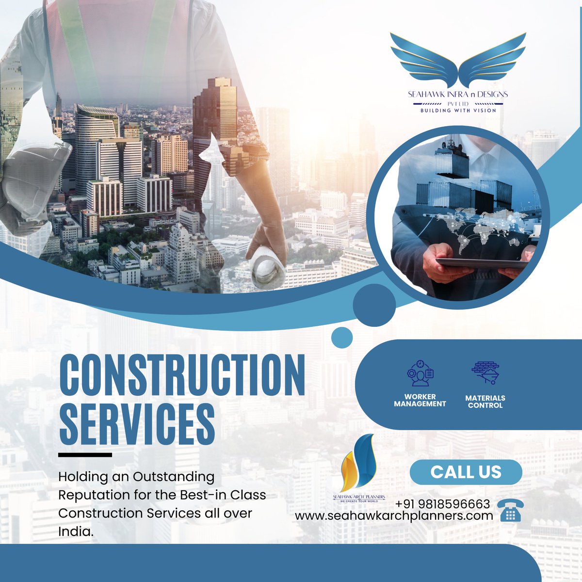 AndSeahawk's tweet image. Innovation meets construction at Seahawk Infra n Designs. Let&apos;s build something extraordinary together, shaping the skyline and the future. 
#SeahawkInnovation #BuildingTogether #ConstructionLeaders #FutureOfConstruction #ExtraordinaryBuilds #SeahawkInfraNDesigns