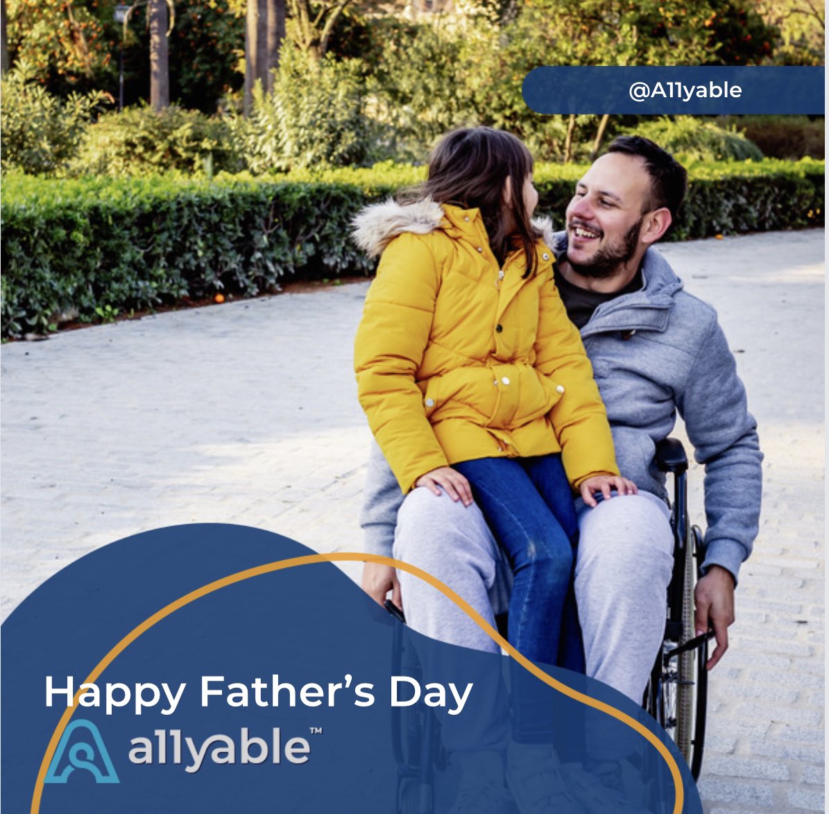 allyable's tweet image. 🎉 Happy Father&apos;s Day to all dads, including those with disabilities! Your love and strength inspire us all. #FathersDay #InclusiveParenting #a11yable #a11y #superhero