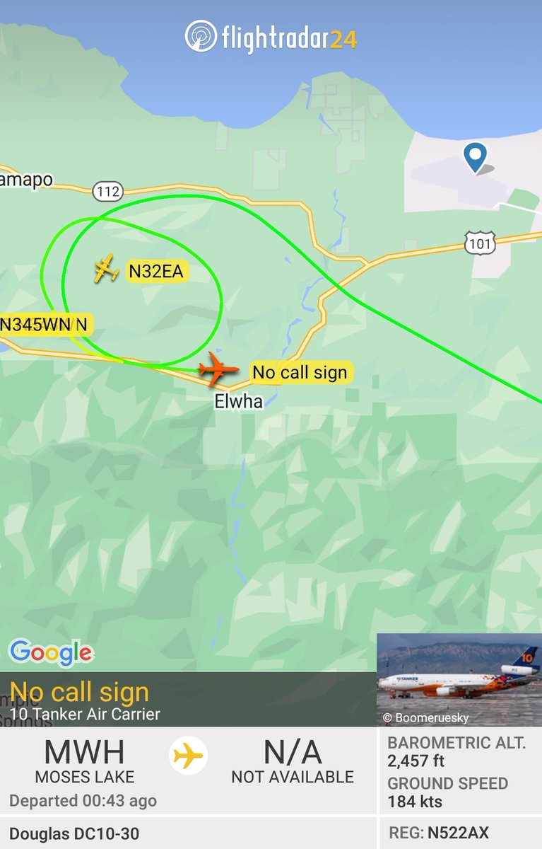 Kamscan's tweet photo. Not fooling around @Ten_Tanker #VLAT T912 TNKR 912on this #SutherlandFire https://t.co/NSzQm5hx7N