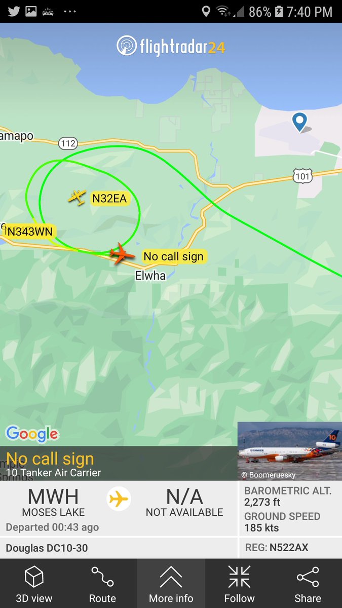 Kamscan's tweet photo. Not fooling around @Ten_Tanker #VLAT T912 TNKR 912on this #SutherlandFire https://t.co/NSzQm5hx7N