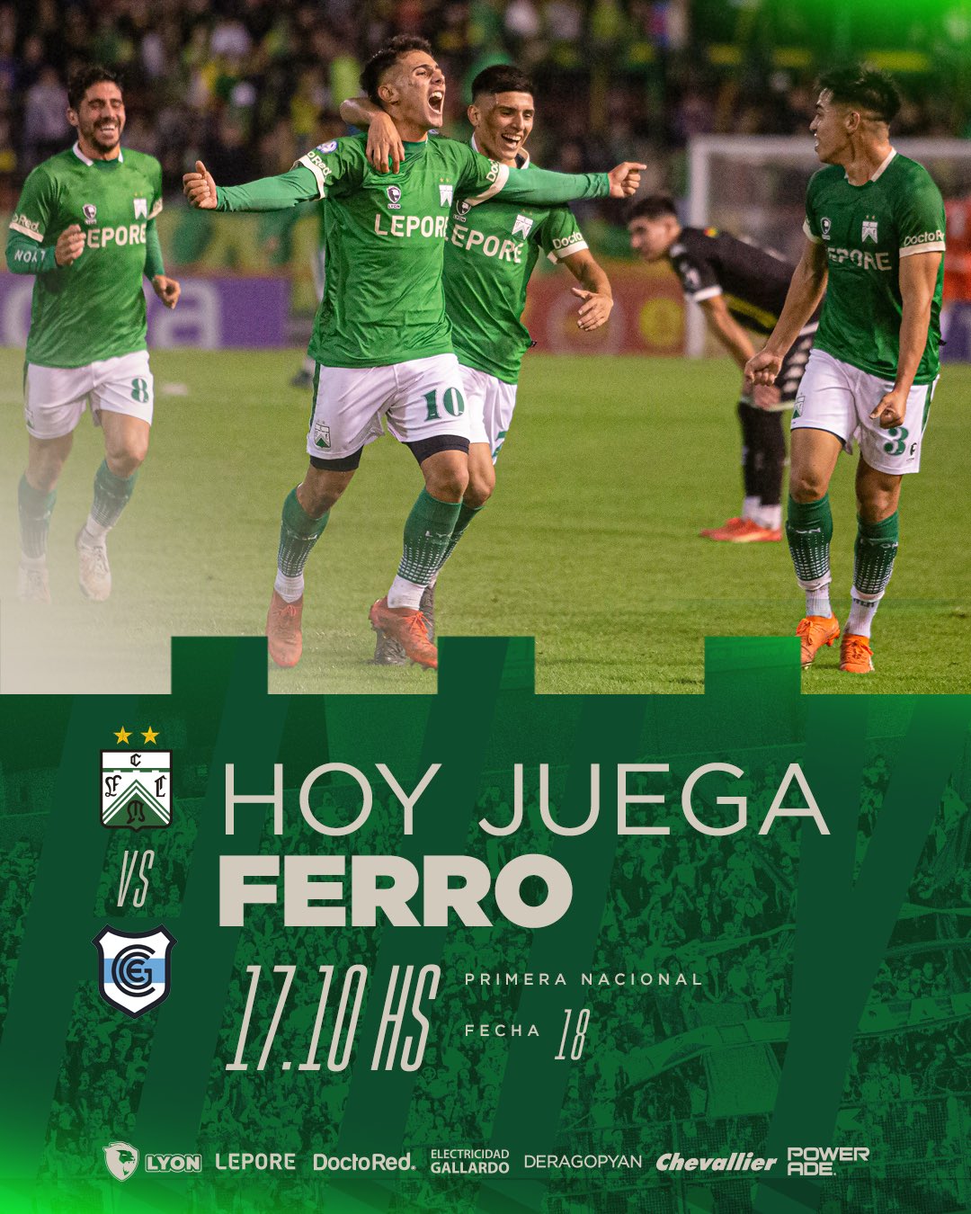 HOY JUEGA #FERRO! 💚 - Club Ferro Carril Oeste